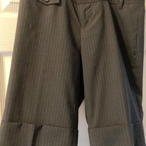 Banana Republic Black Pinstripped Cuffed Shorts